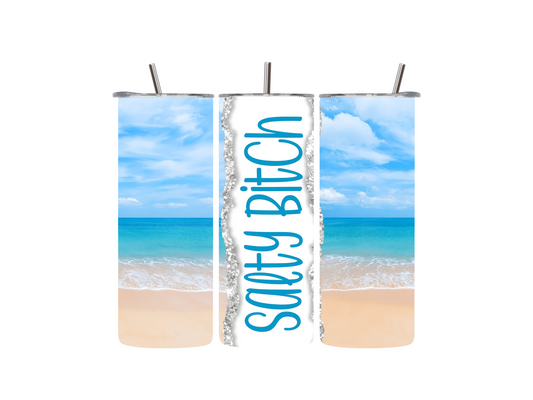 20oz Skinny Tumbler Salty Bitch