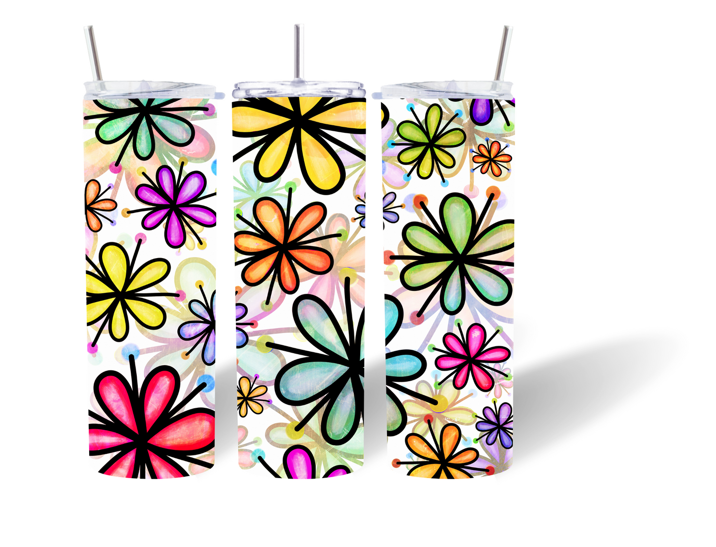 20oz Skinny Tumber Daisy