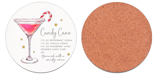 Coaster Candy Cane Cocktail