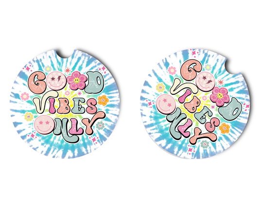 Car Coaster Good Vibes Only
