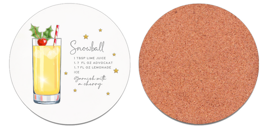 Coaster Snowball Cocktail
