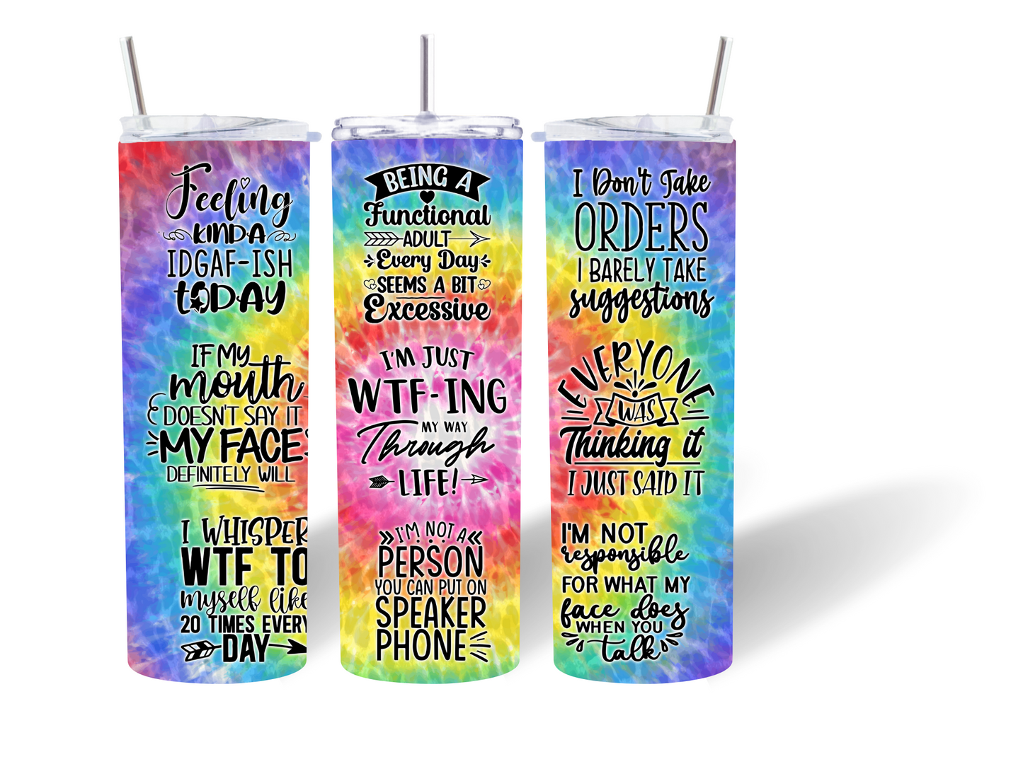 20oz Tumbler WTF inspirational quotes