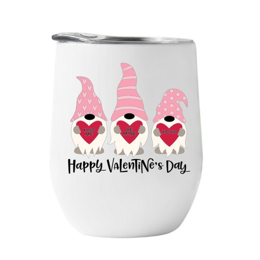 Wine Tumbler Gnome Valentines Day