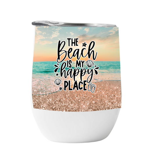 Wine Tumbler The beach is my happy place