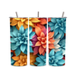 20oz Tumbler 3D floral