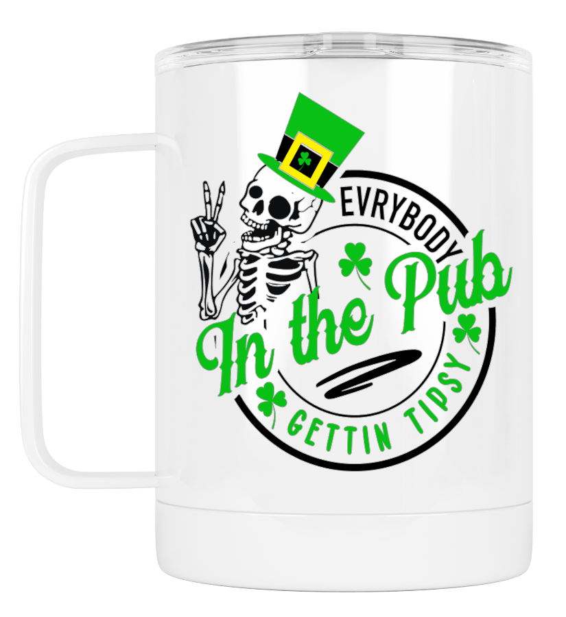 Camping Mug Everybody In The Pub Gettin Tipsy Skeleton