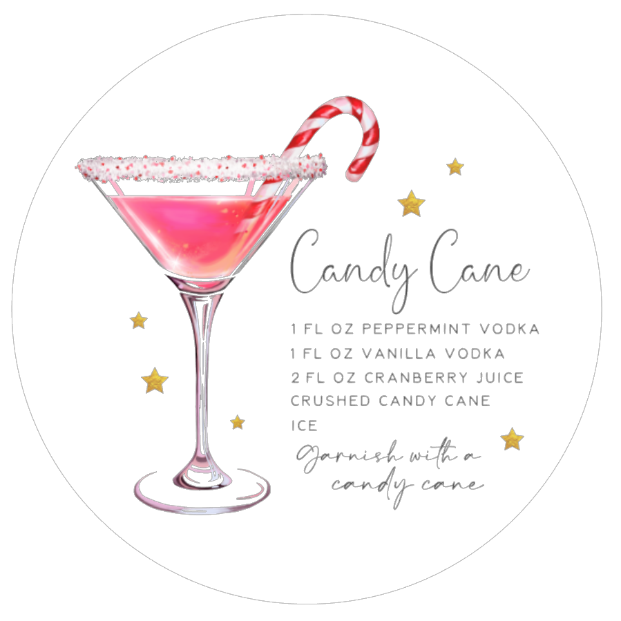Coaster Candy Cane Cocktail