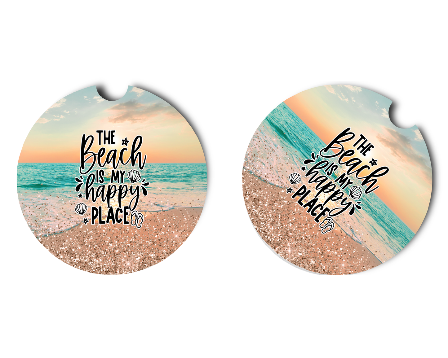 Car Coaster The Beach Is My Happy Place