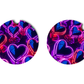 Car Coaster Neon Hearts