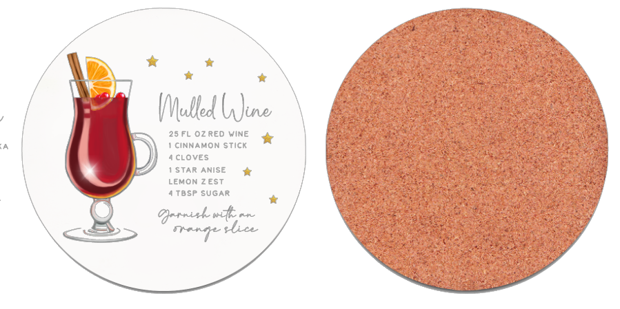 Coaster Mulled Wine Cocktail