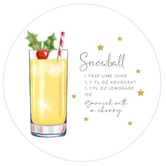 Coaster Snowball Cocktail