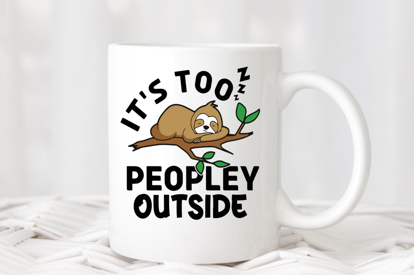 Coffee Mug - Too Peopley outside