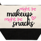 Cosmetic Bag Might Be Makeup Might Be Snacks