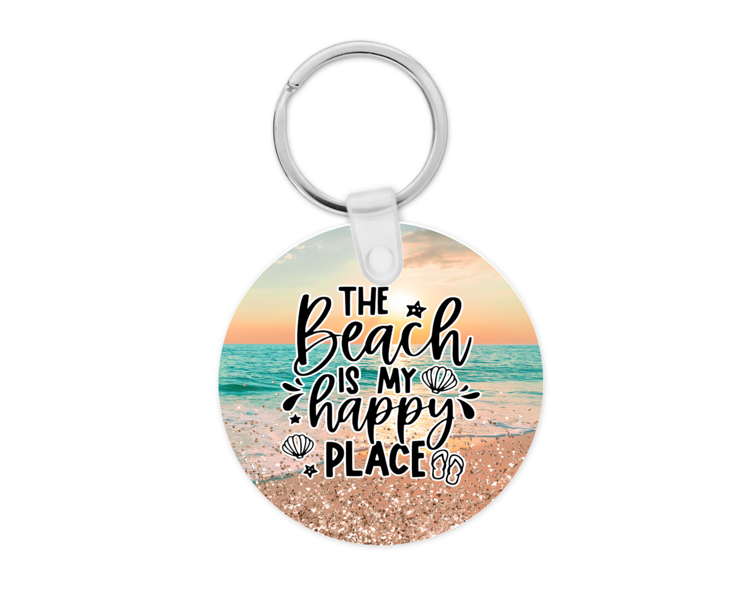 Key Chain - The beach is my happy place