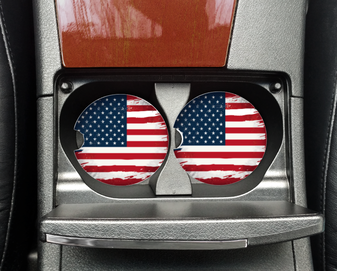 Car Coaster American Flag