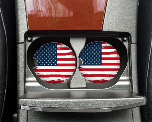 Car Coaster American Flag