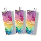 20oz Skinny Tumbler Rainbow Marble