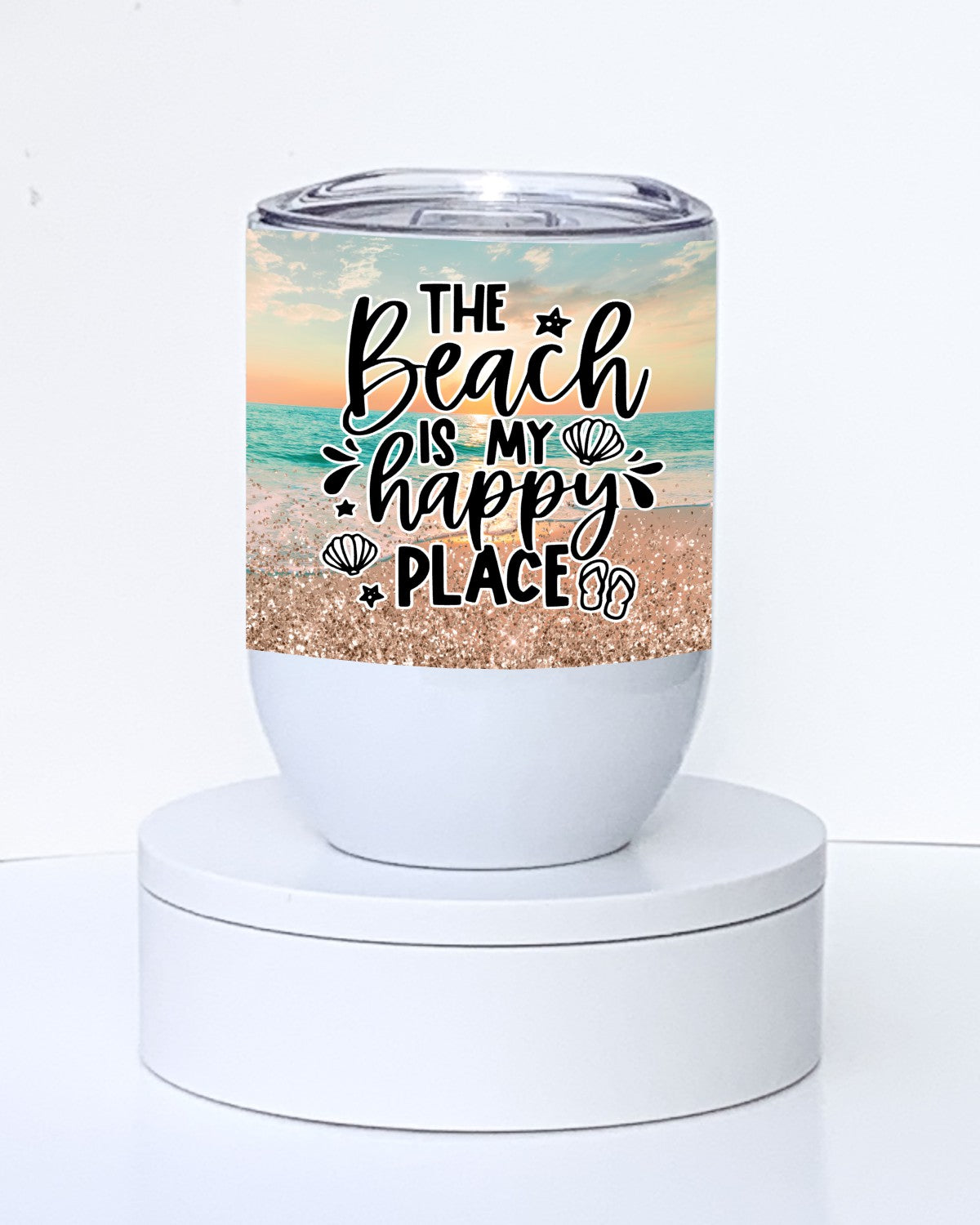 Wine Tumbler The beach is my happy place